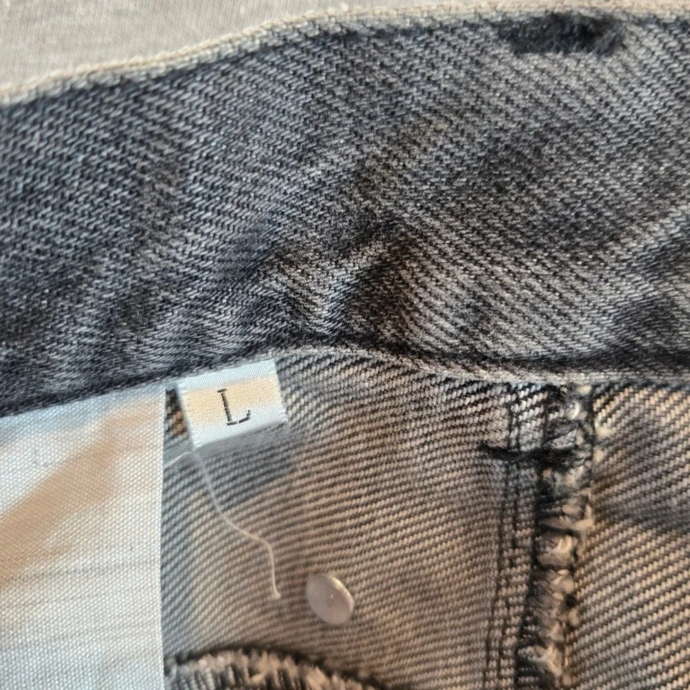 Insain Worldwide Cargo Jeans Mens L 34W Washed Black Streetwear Distressed Flare